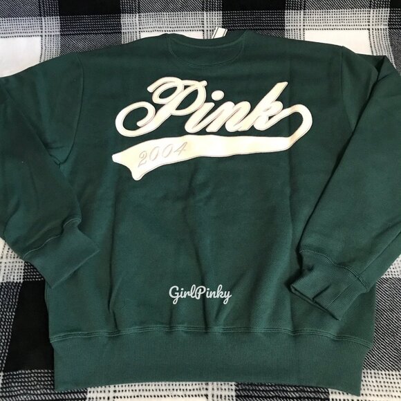 VS PINK 2004 LIMITED EDITION PINK FRIDAY DEEP FOREST CREW SWEATSHIRT - Picture 9 of 10